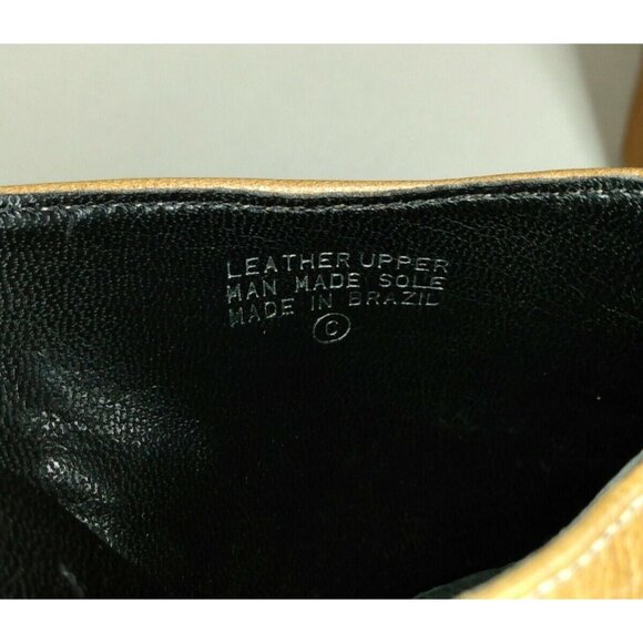 Etienne Aigner Cavalier Women's Leather Tan Brown Heel Mules Slip On Sz 6.5 M - Picture 9 of 10